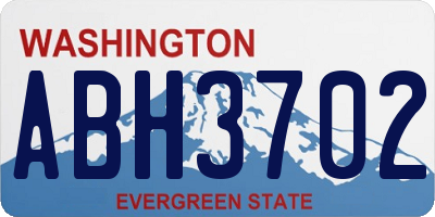 WA license plate ABH3702