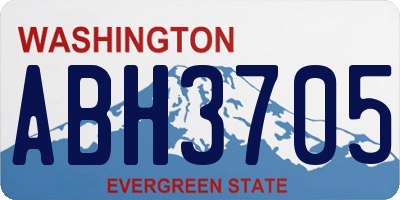 WA license plate ABH3705
