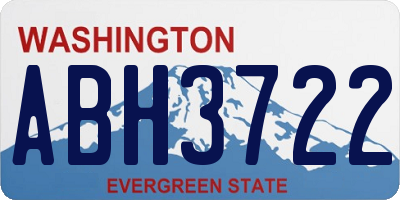 WA license plate ABH3722