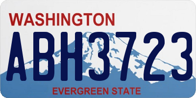 WA license plate ABH3723
