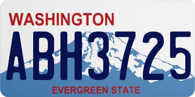 WA license plate ABH3725