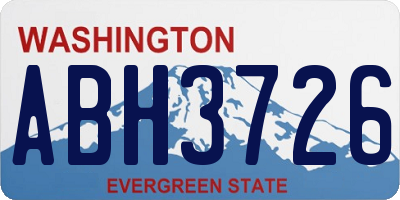 WA license plate ABH3726