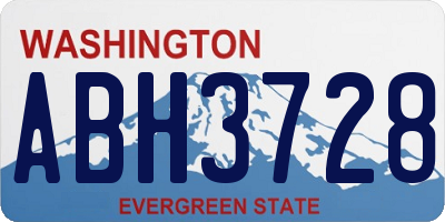 WA license plate ABH3728