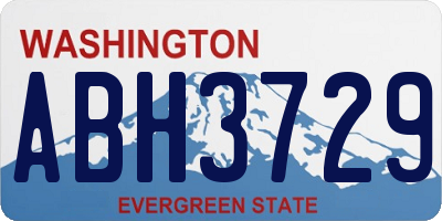 WA license plate ABH3729