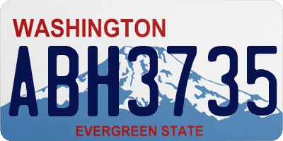 WA license plate ABH3735