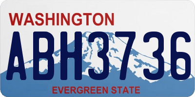 WA license plate ABH3736