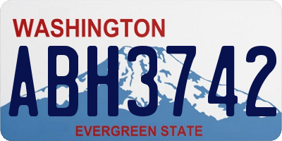 WA license plate ABH3742