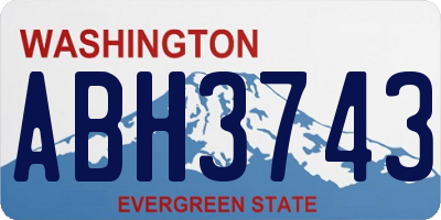 WA license plate ABH3743