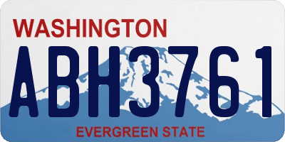 WA license plate ABH3761