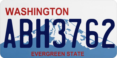 WA license plate ABH3762