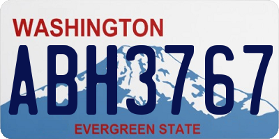 WA license plate ABH3767