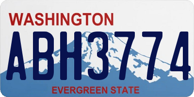 WA license plate ABH3774