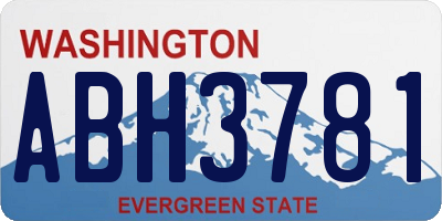 WA license plate ABH3781