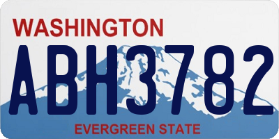 WA license plate ABH3782