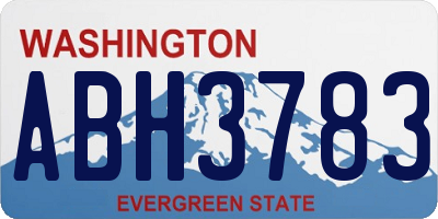WA license plate ABH3783
