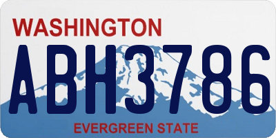 WA license plate ABH3786