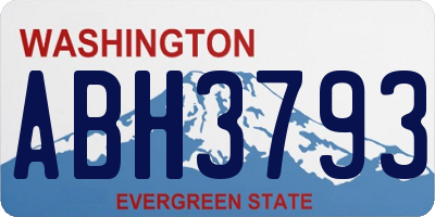 WA license plate ABH3793