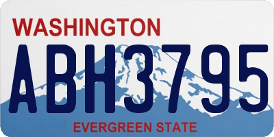 WA license plate ABH3795