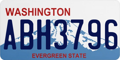 WA license plate ABH3796