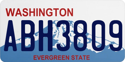 WA license plate ABH3809