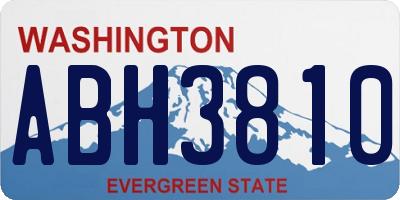 WA license plate ABH3810
