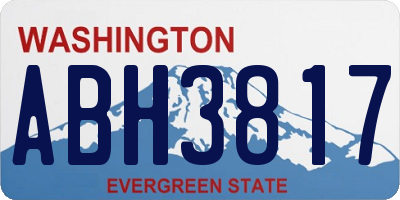WA license plate ABH3817