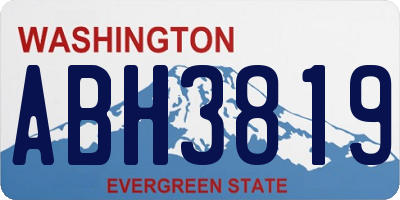 WA license plate ABH3819