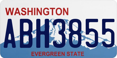 WA license plate ABH3855
