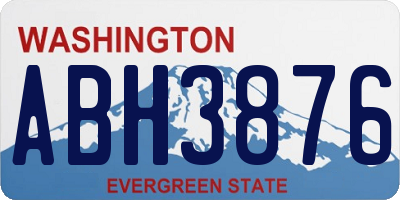 WA license plate ABH3876