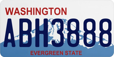 WA license plate ABH3888