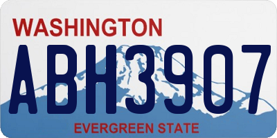 WA license plate ABH3907