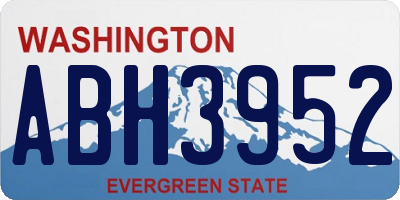 WA license plate ABH3952
