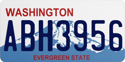 WA license plate ABH3956