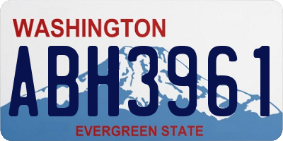 WA license plate ABH3961
