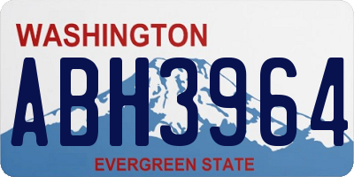 WA license plate ABH3964