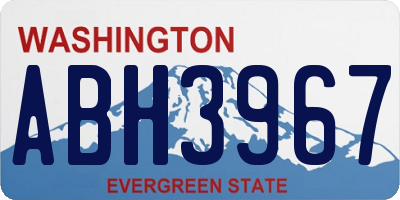 WA license plate ABH3967