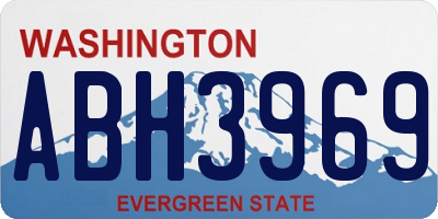 WA license plate ABH3969