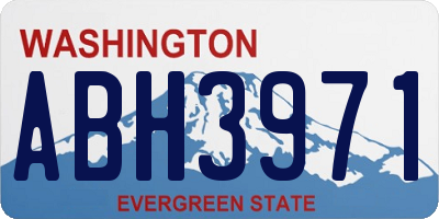WA license plate ABH3971