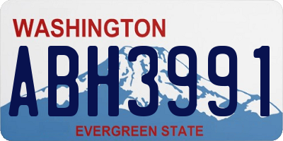 WA license plate ABH3991