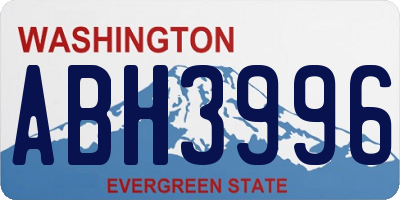 WA license plate ABH3996