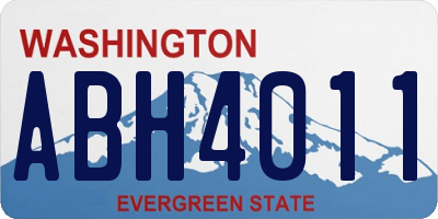 WA license plate ABH4011