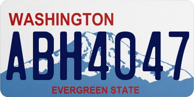 WA license plate ABH4047