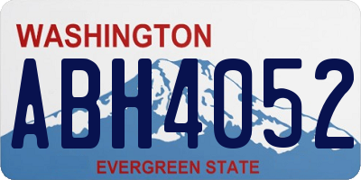 WA license plate ABH4052