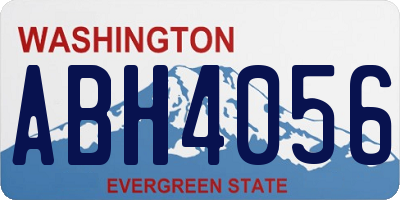 WA license plate ABH4056