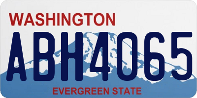 WA license plate ABH4065