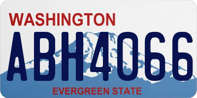 WA license plate ABH4066