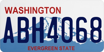 WA license plate ABH4068