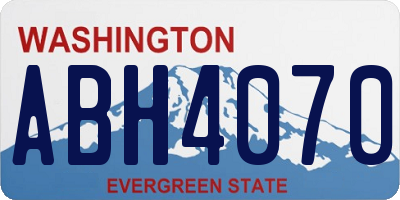 WA license plate ABH4070