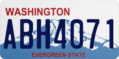 WA license plate ABH4071