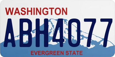 WA license plate ABH4077
